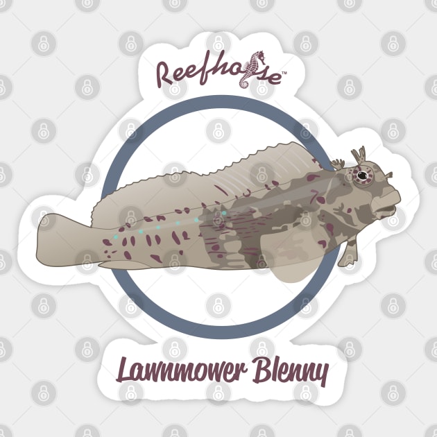 Lawnmower Blenny Sticker by Reefhorse